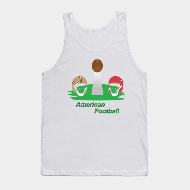 Trophy with american football helmets Tank Top by GiCapgraphics